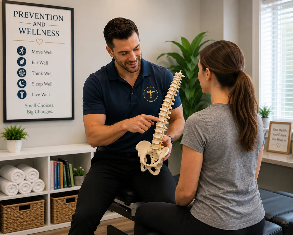 Chiropractor at Munroe Chiropractic performing a hands-on wellness adjustment for a patient in Williamsville, NY